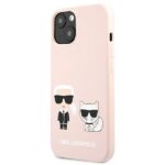 Karl Lagerfeld KLHCP13MSSKCI iPhone 13 / 14 / 15 6,1" hardcase light pink Silicone Karl & Choupett - imagine 2