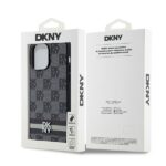DKNY DKHCP14XPCPTSSK iPhone 14 Pro Max 6.7 inch black hardcase Leather Checkered Mono Pattern & Prin - imagine 8