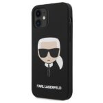 Karl Lagerfeld KLHCP12SSLKHBK iPhone 12 mini 5,4"  black hardcase Silicone Karl`s Head - imagine 2