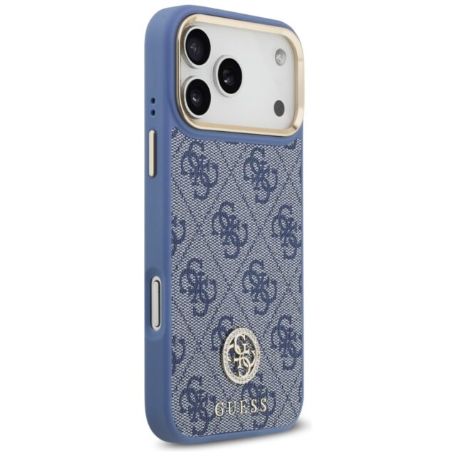 Case Guess 4G Strass Logo MagSafe for iPhone 17 Pro Max blue - imagine 4