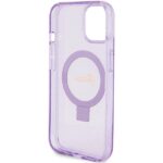 Guess GUHMP15SHRSGSU iPhone 15 / 14 / 13 6.1" purple hardcase Ring Stand Script Glitter Mag - imagine 7
