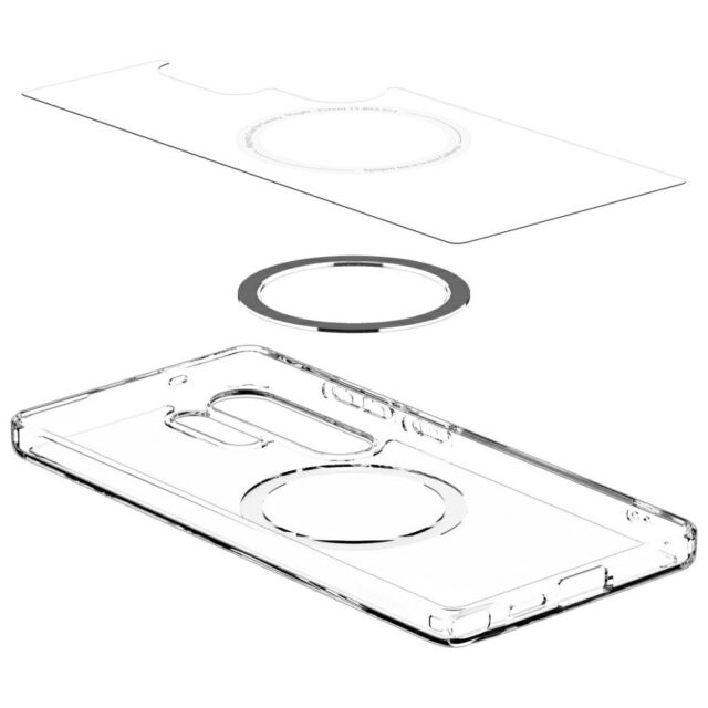 Spigen Ultra Hybrid Mag MagSafe Case for Samsung Galaxy S25 Ultra White - imagine 7