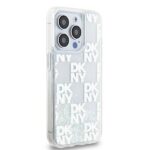 DKNY DKHCP15LLCPEPT iPhone 15 Pro 6.1" white hardcase Liquid Glitter Multilogo - imagine 4