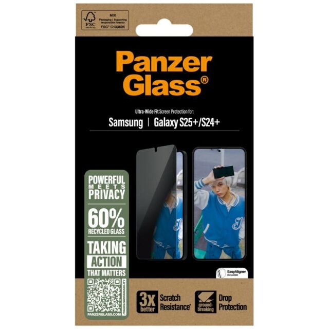 PanzerGlass Ultra-Wide Fit Privacy Glass for Samsung Galaxy S25+ - imagine 4