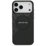 Case AMG Double Layer Transparent Rhombs MagSafe for iPhone 17 Pro Max black-red - imagine 3