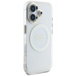 Case Guess IML Metal Colored Circle      Classic Logo MagSafe for iPhone 16 white - imagine 4