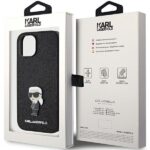 Karl Lagerfeld KLHCP15SGKNPSK iPhone 15/ 14 / 13 6.1" black hardcase Fixed Glitter Ikonik Log - imagine 8