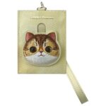 Nimmy 3in1 Set phone bag + wallet + locator case khaki Big Eyed Pet 2.0 Cat - imagine 3