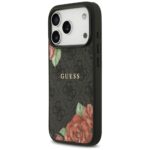 Case Guess 4G Flowers Print MagSafe for iPhone 17 Pro Max black - imagine 2