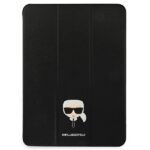 Karl Lagerfeld KLFC11OKHK iPad 11" Pro 2021 Book Cover black Saffiano Karl Head