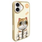 Nimmy case iPhone 16 6.1" khaki Cool&Cute 2.0 Cat - imagine 2