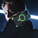 Skinarma case Saido iPhone 16 Plus 6.7" Magnetic Charging green (niteglow) - imagine 8