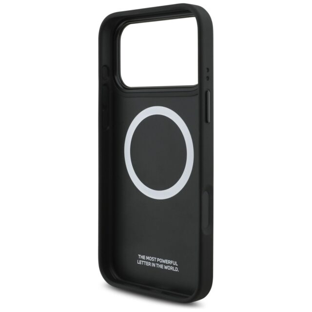 Case BMW M Perforated Stripe Logo MagSafe for iPhone 17 Pro Max gray - imagine 7