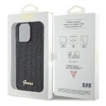 Guess GUHCP15XPMSDGSK iPhone 15 Pro Max 6.7" black hardcase Disco Metal Script - imagine 8