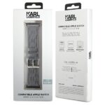 Karl Lagerfeld Strap KLAWLSAKLHPG Apple Watch 42/44/45/49mm silver strap Saffiano Monogram - imagine 3