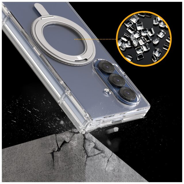 Case Araree Nukin 360 S MagSafe Qi2  Kickstand for Samsung Galaxy Z Fold7 transparent - imagine 6