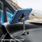 AWEI magnetic car holder X22 for cockpit black - imagine 5