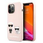 Karl Lagerfeld KLHCP13XSSKCI iPhone 13 Pro Max 6,7" hardcase light pink Silicone Karl & Choupette