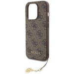 Guess GUHCP15LGF4GBR iPhone 15 Pro 6.1" brown hardcase 4G Charms Collection - imagine 6