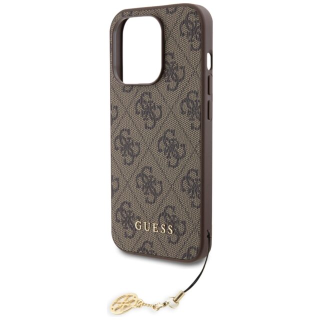 Guess GUHCP15LGF4GBR iPhone 15 Pro 6.1" brown hardcase 4G Charms Collection - imagine 6