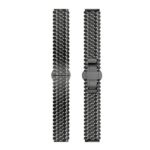 Beline Watch Strap 22mm Metal Honeycomb Black/black box - imagine 2