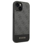 Guess GUHCP14SG4GLGR iPhone 14 / 15 / 13 6.1" grey hard case 4G Stripe Collection - imagine 4