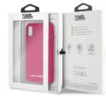 Karl Lagerfeld KLHCPXSLROG iPhone X/Xs hardcase fushia Silicone - imagine 7