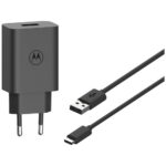 Charger wall Motorola TurboPower 33W USB-A with cable USB-A to USB-C 1m black - imagine 4