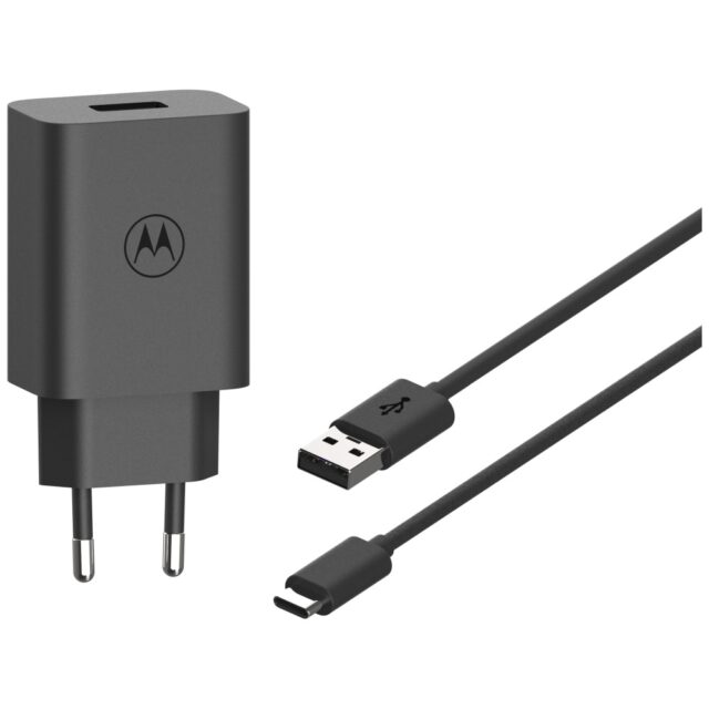 Charger wall Motorola TurboPower 33W USB-A with cable USB-A to USB-C 1m black - imagine 4