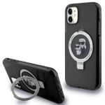 Karl Lagerfeld KLHMN61HMRSKCK iPhone 11/ Xr 6.1" black hardcase Ring Stand Karl&Choupettte Ma