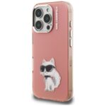 Case Karl Lagerfeld IML Aquarelle        Choupette & Logo for iPhone 16 Pro Max pink - imagine 2