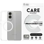 Case CARE by PanzerGlass Flagship Urban  Combat White QI for Samsung Galaxy S25 Edge transparent