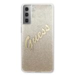 Guess GUHCS21SPCUGLSGO S21 G991 gold hardcase Glitter Gradient Script - imagine 3