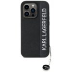 Karl Lagerfeld KLHCP15LPSAKDGCK iPhone 15 Pro 6.1" black hardcase Saffiano Rhinestones & Charm - imagine 3