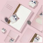 Nimmy 2in1 Set notebook + pen pink Big Eyed Pet 2.0 Cat - imagine 6
