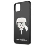 Karl Lagerfeld KLHCN65DLHBK iPhone 11 Pro Max black Iconic Glitter Karl`s Head - imagine 4