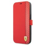 Ferrari FESAXFLBKP13XRE iPhone 13 Pro Max red book On Track Carbon Stripe