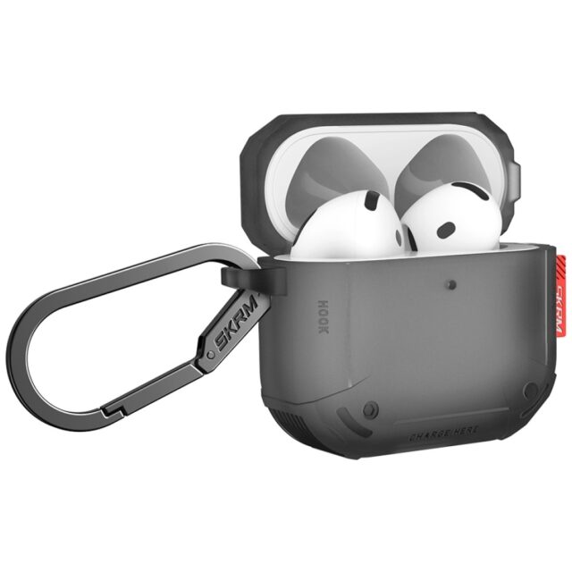 Case Skinarma Mecha CE for AirPods 4 smoke - imagine 2