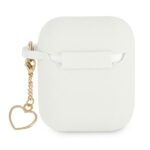 Guess  GUA2LSCHSH AirPods cover white Silicone Charm Heart Collection - imagine 2