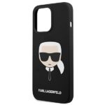 Karl Lagerfeld KLHCP13XSLKHBK iPhone 13 Pro Max 6,7" black hardcase Silicone Karl`s Head - imagine 6