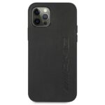AMG AMHCP12MDOLBK iPhone 12/12 Pro 6,1" black hardcase Leather Hot Stamped - imagine 3