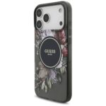 Guess IML Flowers Pearl Strap MagSafe case for iPhone 17 Pro Max black - imagine 3