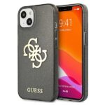 Guess GUHCP13MPCUGL4GBK iPhone 13 / 14 / 15 6,1" black hard case Glitter 4G Big Logo
