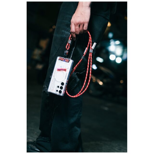 Universal phone lanyard cable 2in1 Skinarma Dyno Ve USB-C/USB-C red - imagine 7