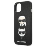 Karl Lagerfeld KLHCP13MSAKICKCBKiPhone 13 / 14 / 15 6,1" black hardcase Saffiano Karl & Choupette - imagine 6