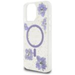 Case Guess Resin Flowers MagSafe for iPhone 16 Pro purple - imagine 6