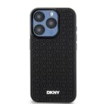 DKNY DKHCP15X3DRPWK iPhone 15 Pro Max 6.7" black hardcase 3D Rubber Repeat Pattern - imagine 3