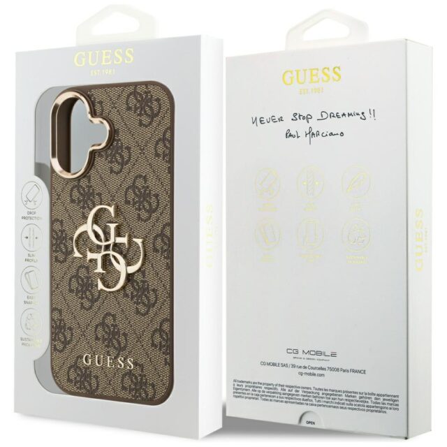 Case Guess 4G Big 4G Classic Logo for iPhone 17 brown gold - imagine 8