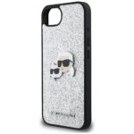 Case Karl Lagerfeld Fixed Glitter Ikonik Metal Pin for iPhone 16e silver - imagine 6