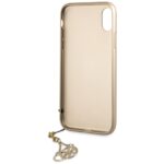 Guess GUHCPXGF4GBR iPhone X/Xs brown hard case 4G Charms Collection - imagine 4